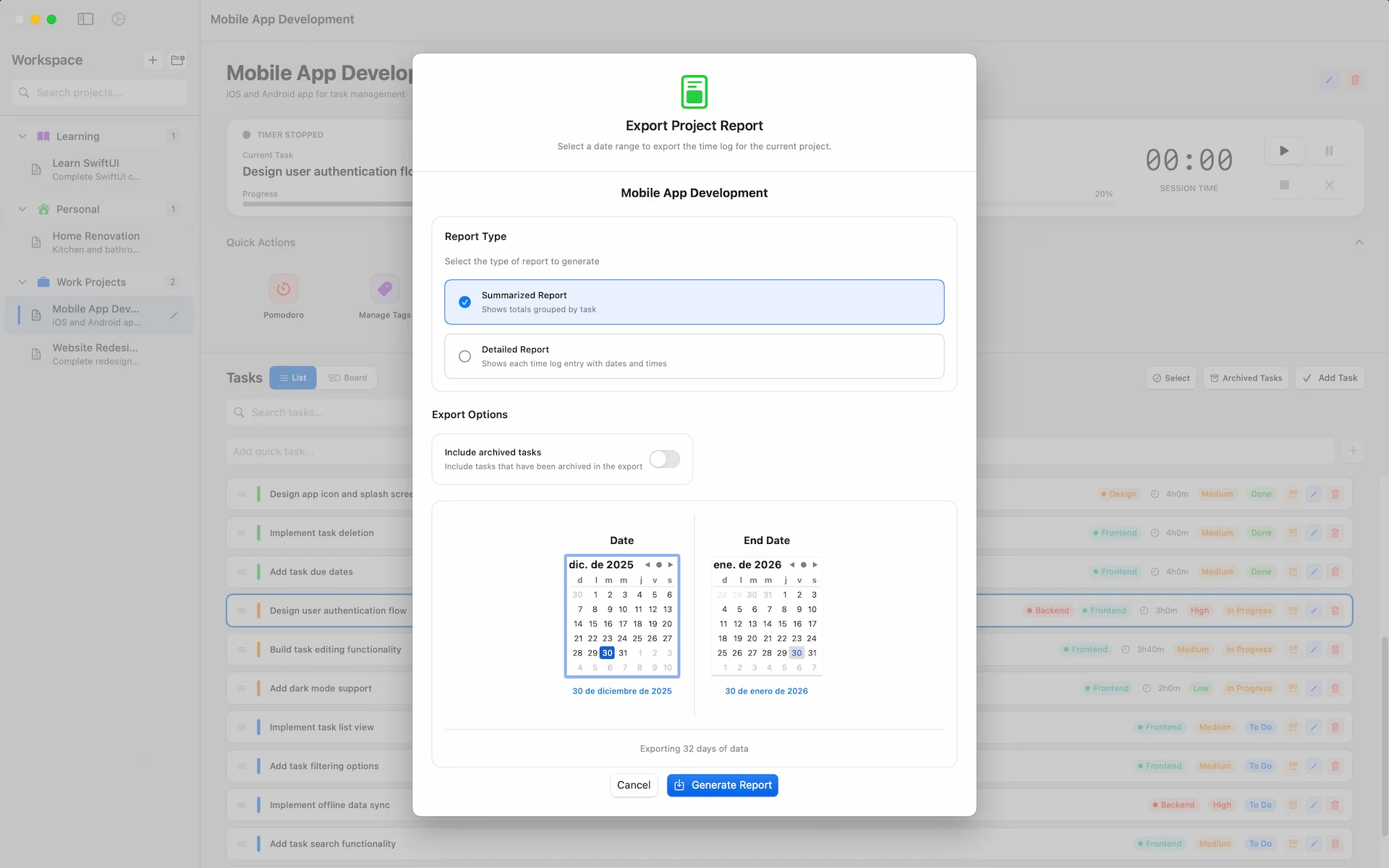 Task Matic - Reports